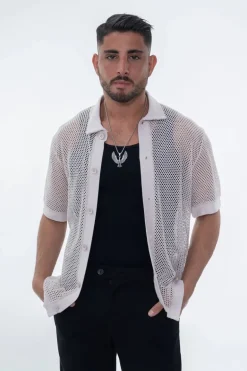 Chemise trouée manches courtes