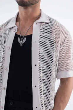 Chemise trouée manches courtes