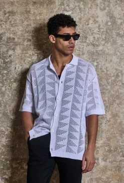 Chemise trouée manches courtes