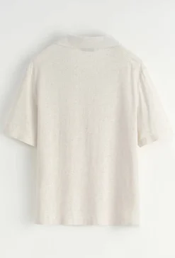 Chemise unie à boutons manches courtes