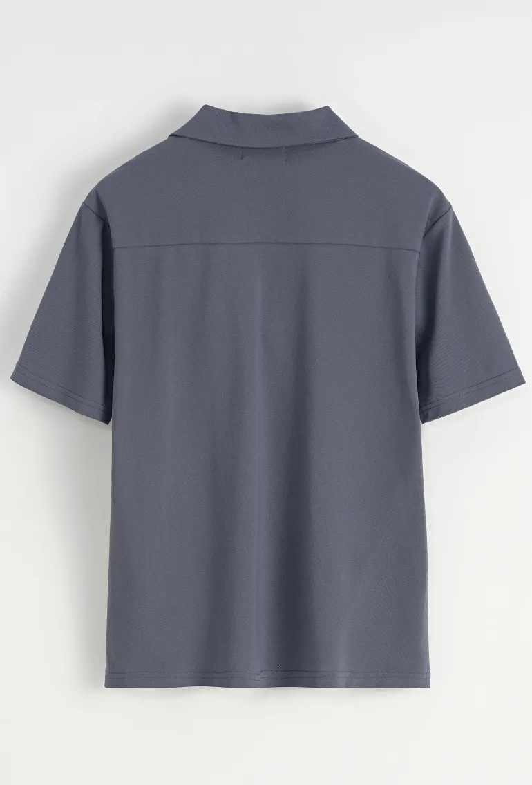 Chemise unie manches courtes