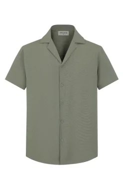Chemise unie manches courtes