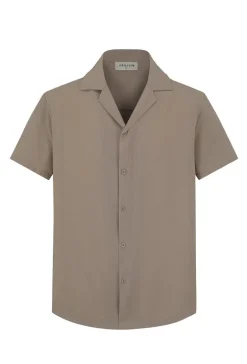 Chemise unie manches courtes