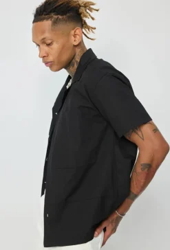 Chemise unie manches courtes
