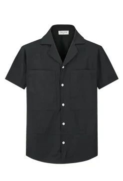 Chemise unie manches courtes