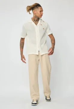 Chemise unie manches courtes
