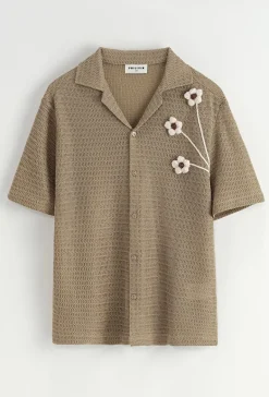 Chemise unie manches courtes
