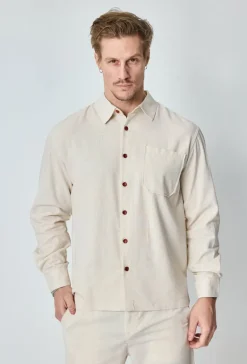 Chemise unie manches longues