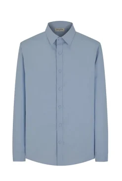 Chemise unie manches longues