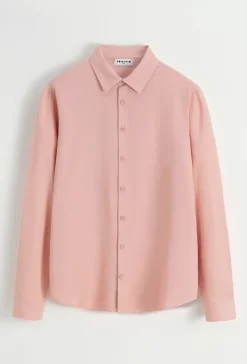 Chemise unie manches longues