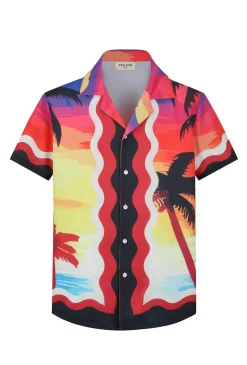 Chemise vague et soleil couchant