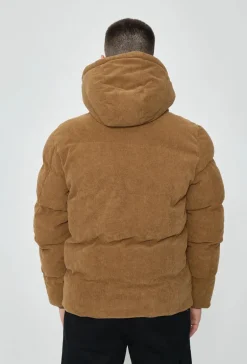Doudoune à capuche effet daim