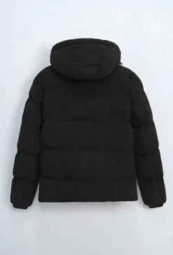 Doudoune à capuche effet daim