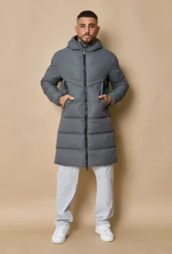 Doudoune à capuche mi-longue