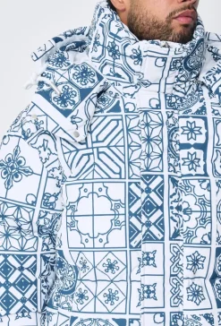Doudoune à motif mosaique