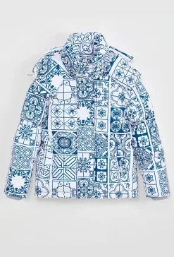 Doudoune à motif mosaique