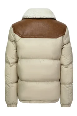 Doudoune courte avec col mouton