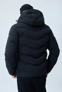 Doudoune courte chauffante à capuche
