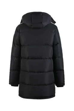 Doudoune longue boutonné à capuche