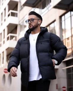 Doudoune matelassé avec capuche ajustable