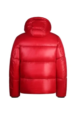 Doudoune matelassé et laqué à capuche réglable