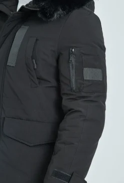 Doudoune parka milongue à capuche fourrure amovible