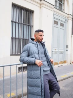 Doudoune ultralongue à capuche