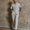 Ensemble à rayures chemise manches courtes pantalon