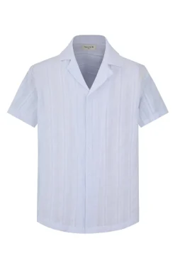 Ensemble à rayures chemise manches courtes short