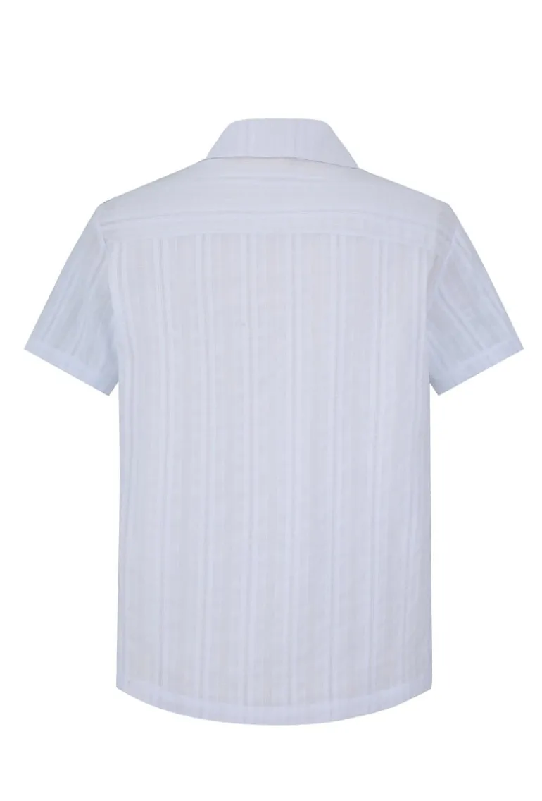 Ensemble à rayures chemise manches courtes short