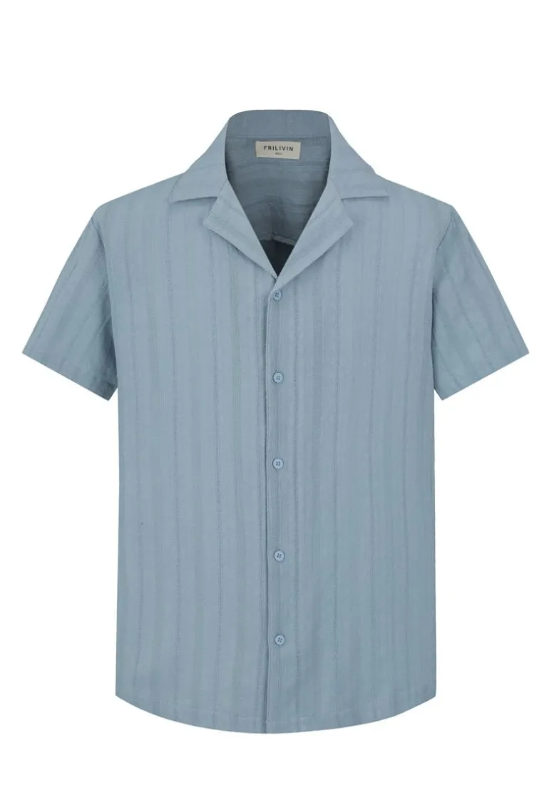Ensemble à rayures chemise manches courtes short