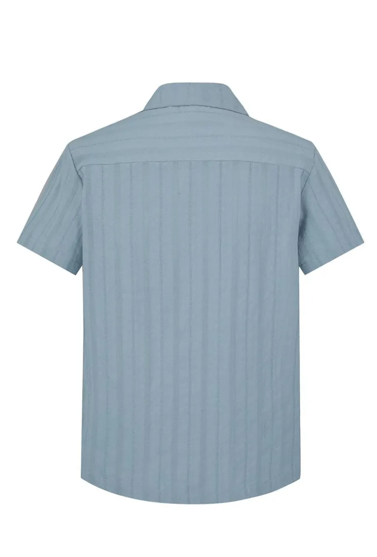 Ensemble à rayures chemise manches courtes short