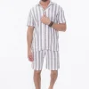 Ensemble chemise et short à rayures