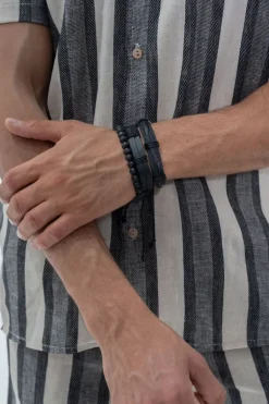 Ensemble chemise et short à rayures