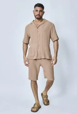 Ensemble chemise et short casual gaze de