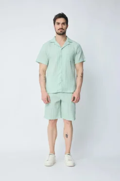 Ensemble chemise et short uni