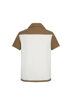 Ensemble chemise et short piqué color block