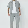 Ensemble chemise oversize à manches courtes avec pantalon oversize