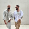 Ensemble chemise pantalon à rayures