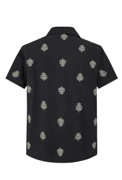 Ensemble chemise pantalon décontractée à motifs