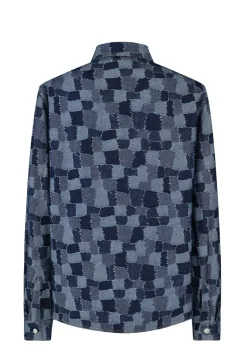 Ensemble chemise pantalon assorti avec un motif de carrés