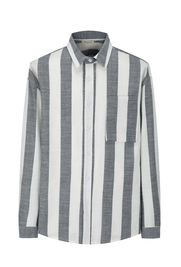 Ensemble chemise pantalon à rayures