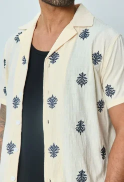 Ensemble chemise pantalon décontractée à motifs