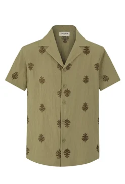 Ensemble chemise pantalon décontractée à motifs