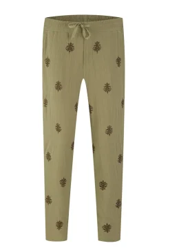 Ensemble chemise pantalon décontractée à motifs