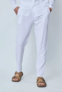 Ensemble chemise pantalon décontractée effet lin
