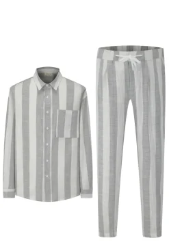 Ensemble chemise pantalon à rayures