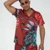 Ensemble chemise short à motifs
