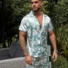 Ensemble chemise short à motifs
