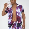 Ensemble chemise short à motifs